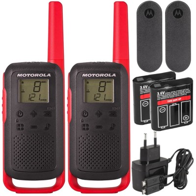 MOTOROLA B6P00811RDRMAW Radiotelefony T62 czerwone - 2szt.