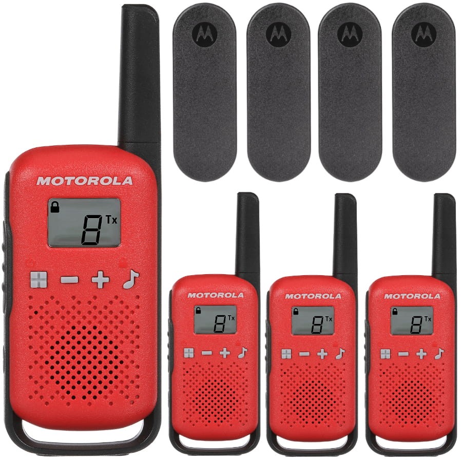 MOTOROLA T42 Krótkofalówki Walkie Talkie czerwone 4szt.
