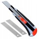 ABRABORO Nóż antypoślizgowy z wymiennym ostrzem 18mm + 2 ostrza w nożu
