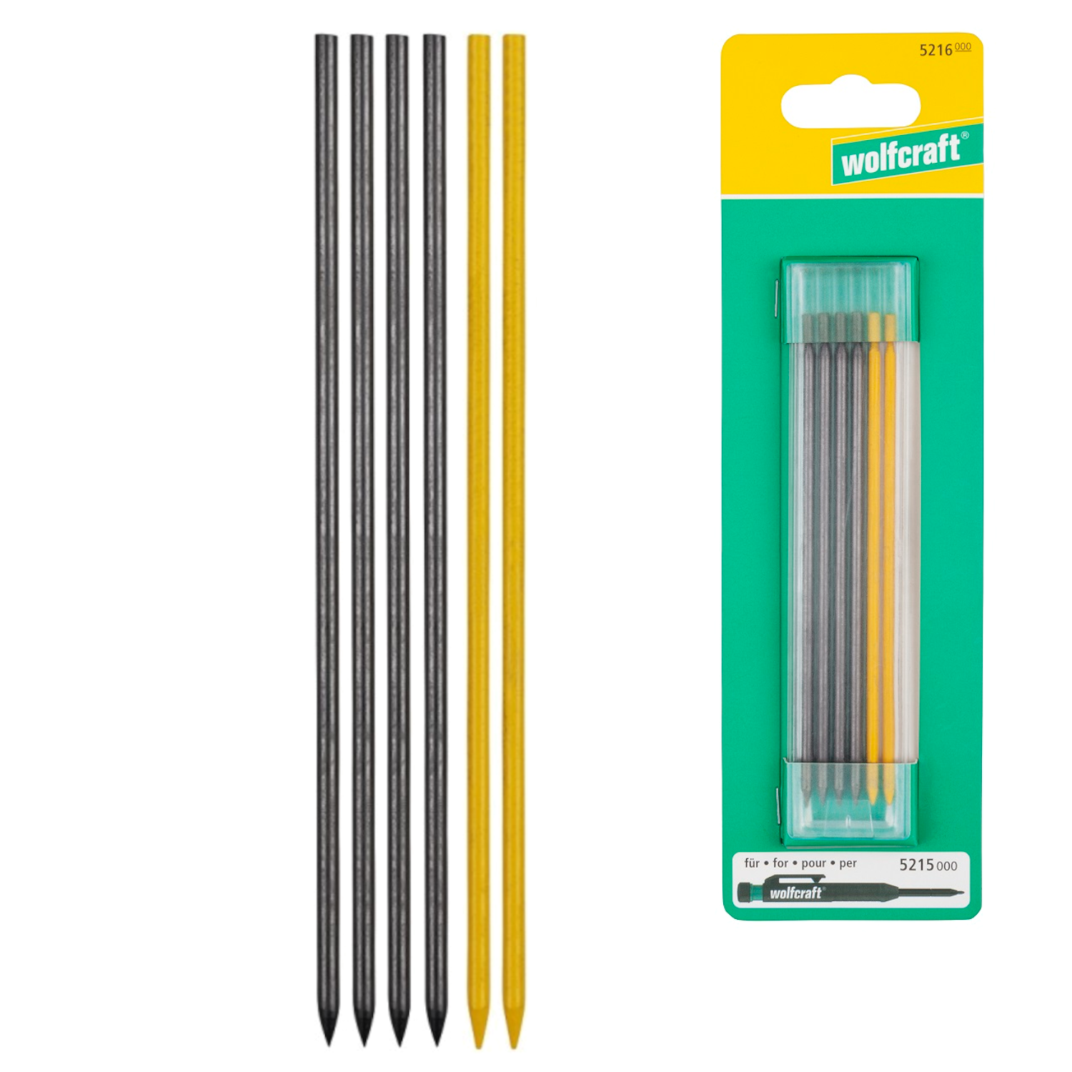WOLFCRAFT Zestaw zapasowych wkładów do ołówka 5216000