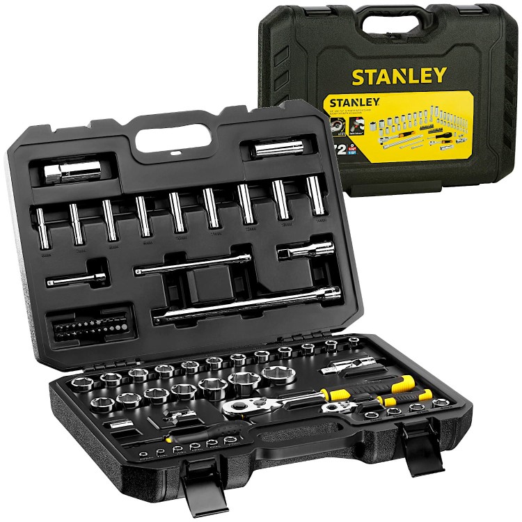 STANLEY 82-831 Zestaw kluczy nasadowych 1/2' 'i 1/4'' 72el