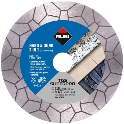 RUBI 40917 Tarcza diamentowa TGS SUPERPRO 115mm