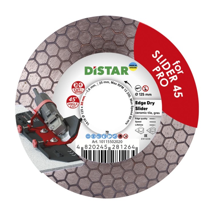 DISTAR Tarcza diamentowa  do fazowania do gresu, ceramiki 125x30 mm