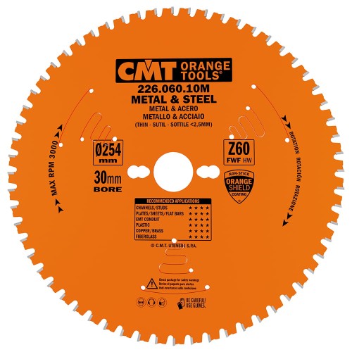 CMT Piła do cięcia stali 254x30mm 60z 226.060.10M