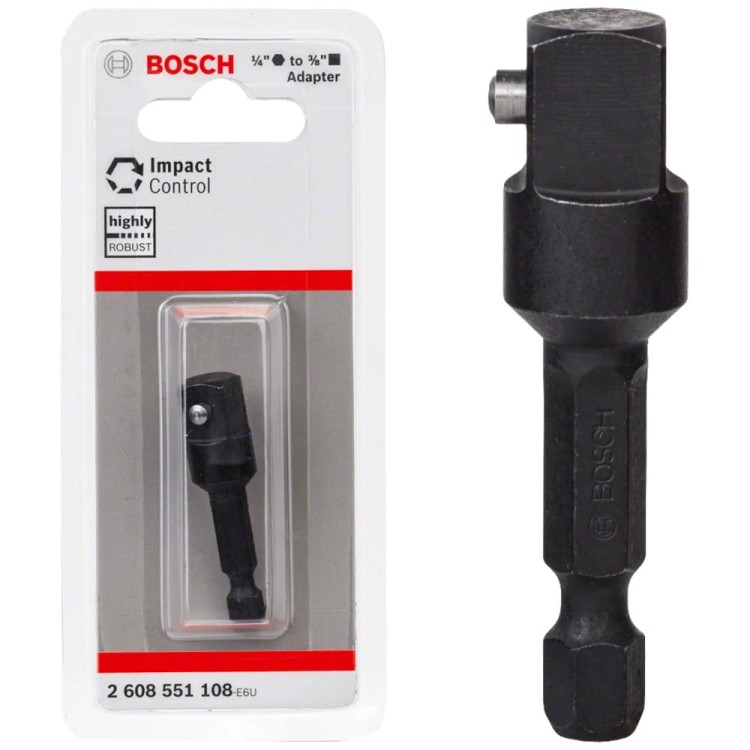 BOSCH Adapter do nasadek 1/4" na 3/8" 50mm Impact Control