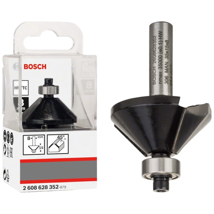 BOSCH Frez kątowy zewnętrzny 8 x 35 x 56mm 45°