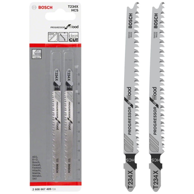 BOSCH Brzeszczot do wyrzynarki do drewna HCS 117mm T234X