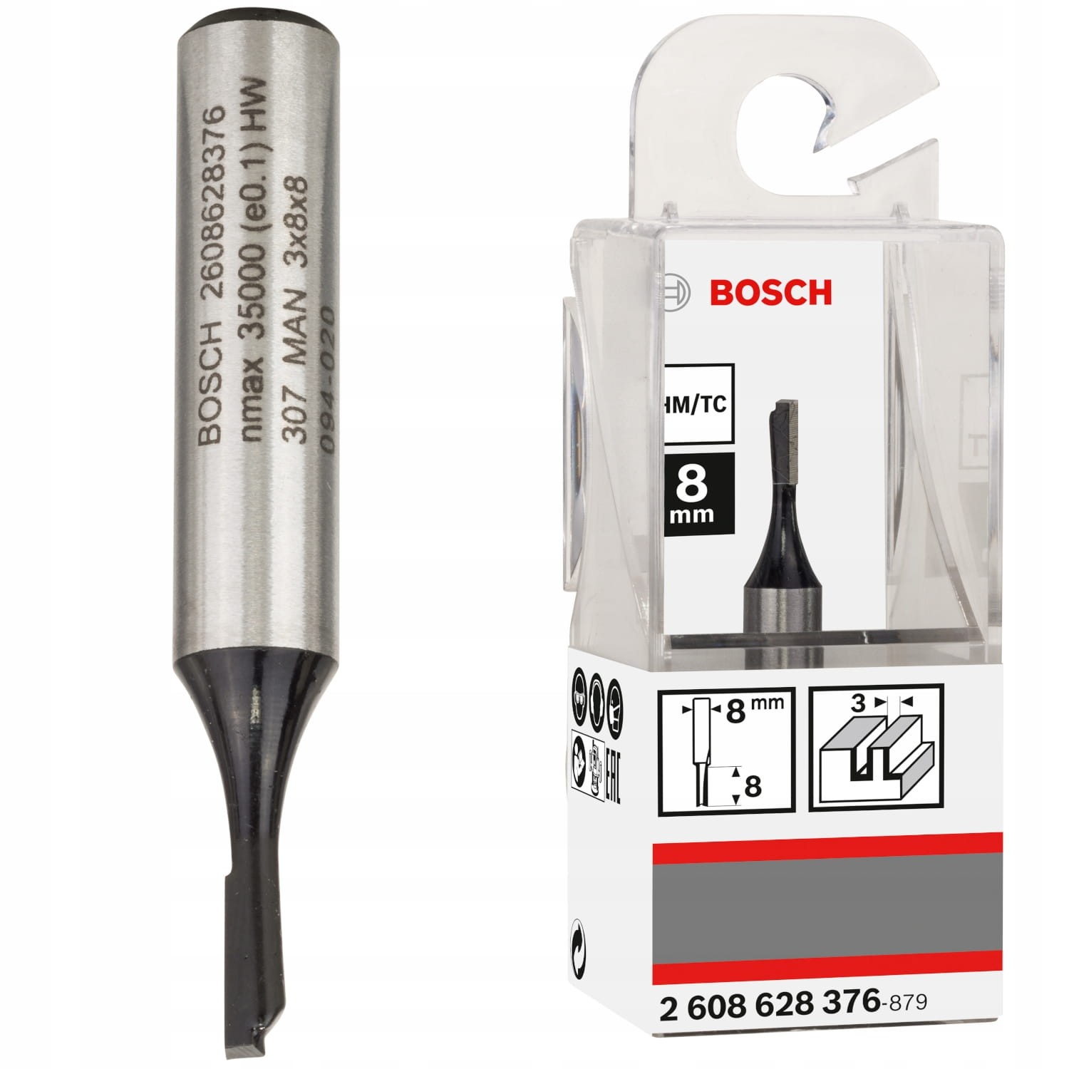 Frez prosty 8 x 3 x 51mm Bosch Standard for Wood 2608628376
