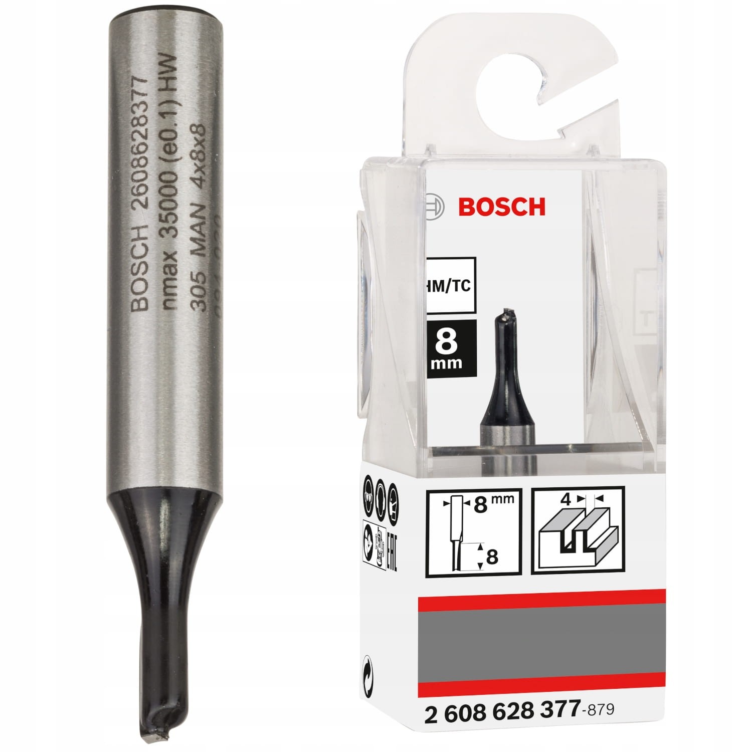 Frez prosty 8 x 4 x 51mm Bosch Standard for Wood 2608628377