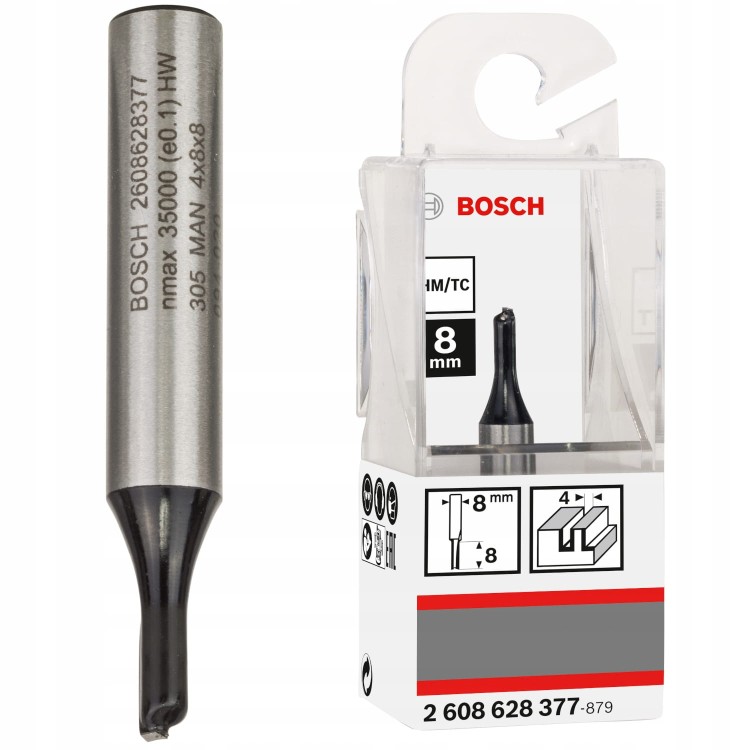 Frez prosty 8 x 4 x 51mm Bosch Standard for Wood 2608628377