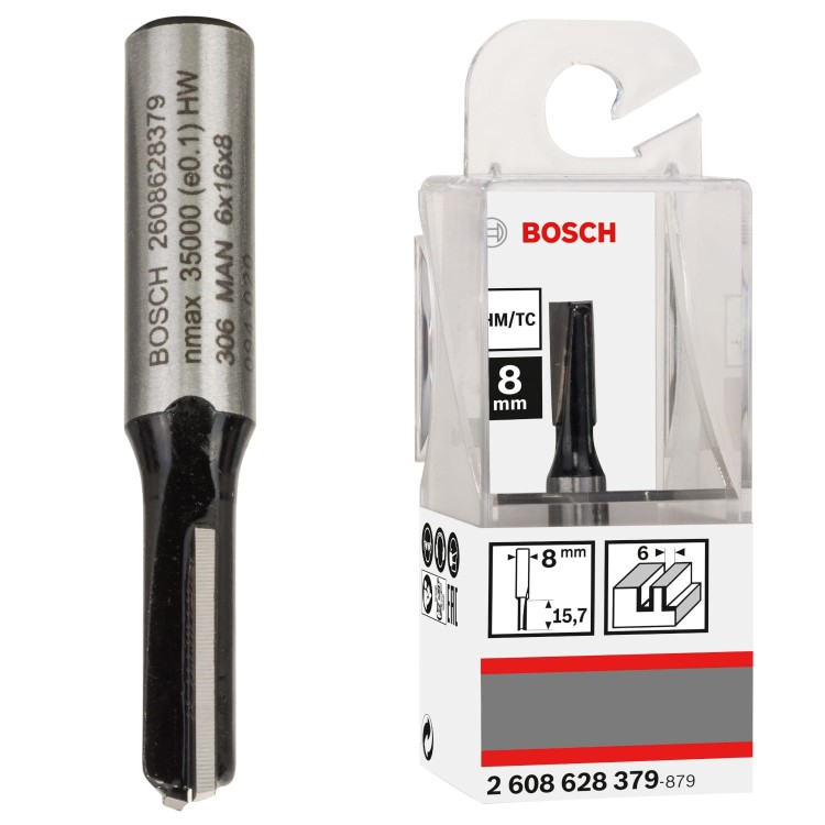 Frez prosty 8 x 6 x 48mm Bosch Standard for Wood 2608628379