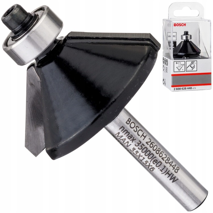Bosch 2608628448 Frez kątowy zewnętrzny Standard for Wood 6mm D 34,9mm L 14,6mm