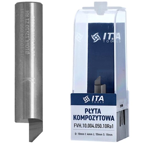 ITA TOOLS Frez do zagięć do płyty kompozytowej VHM Z1 D=10 I=4,12 L=50 S=10