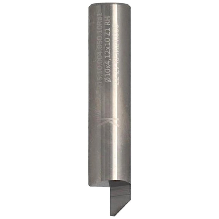 Frez do zagięć do płyty kompozytowej VHM Z1 D=10 I=4,12 L=50 S=10 ITA Tools FVH.10.004.050.10Ra1