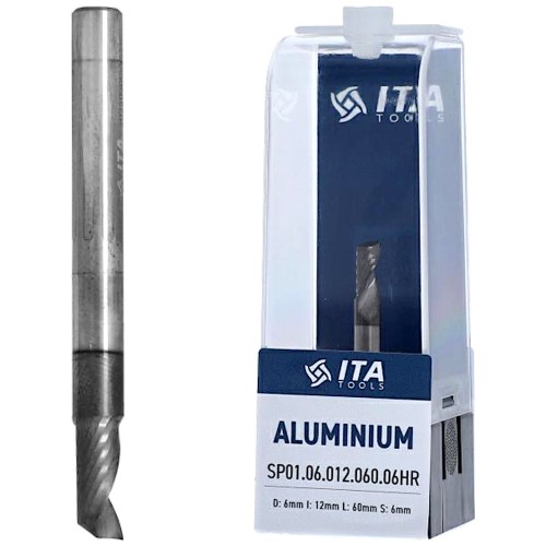 ITA TOOLS Frez do aluminium VHM Z1 D=6 I=12 L=60 S=6