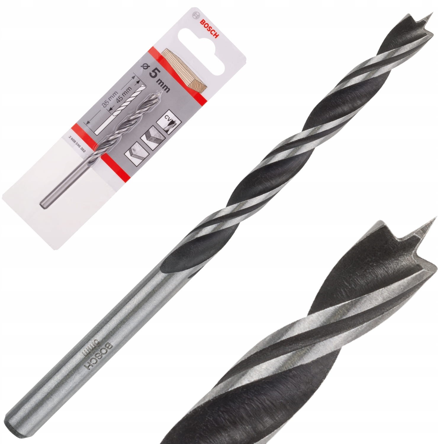 Wiertło spiralne do drewna 5/45/85 BOSCH 2608596302