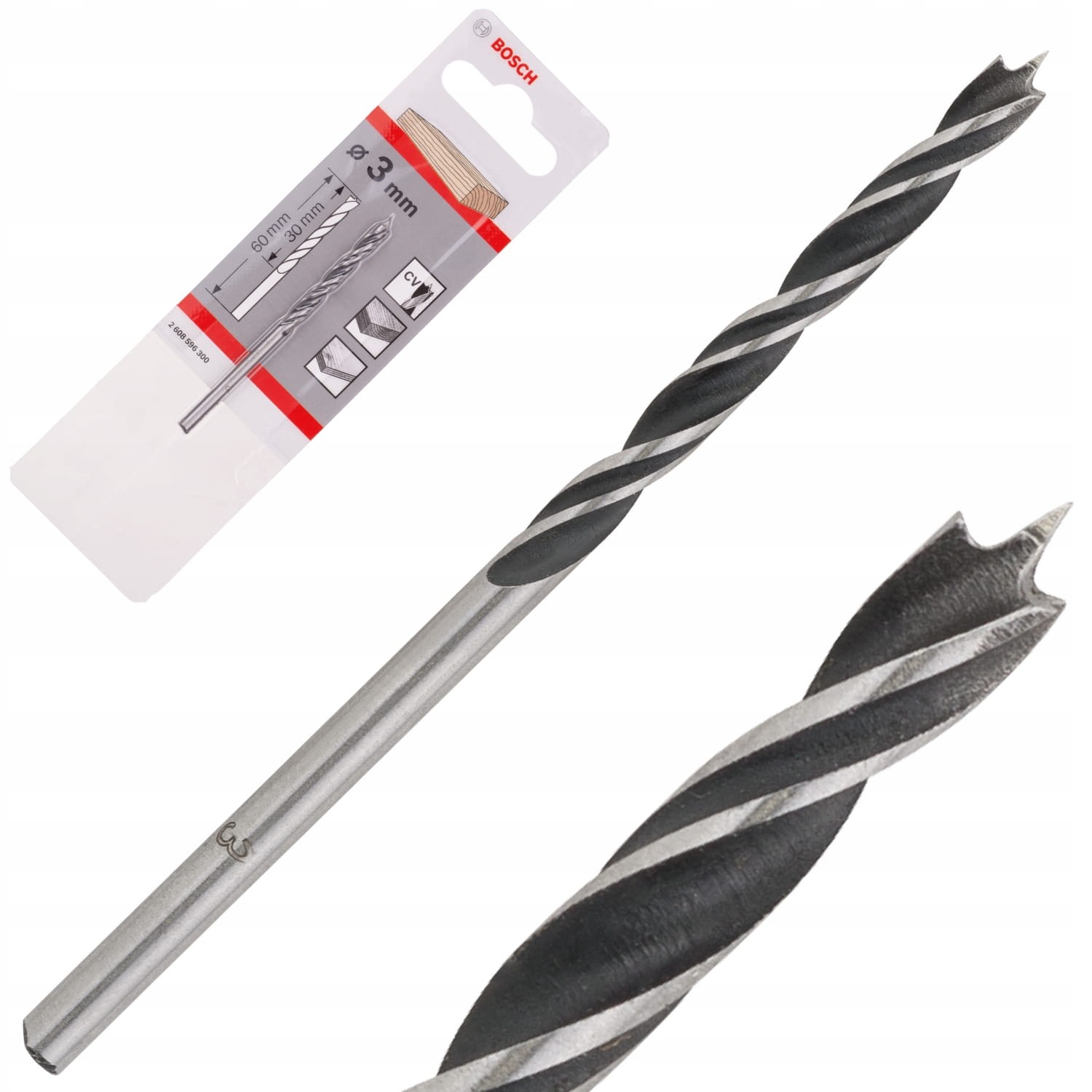 Wiertło spiralne do drewna 3/30/60mm BOSCH 2608596300