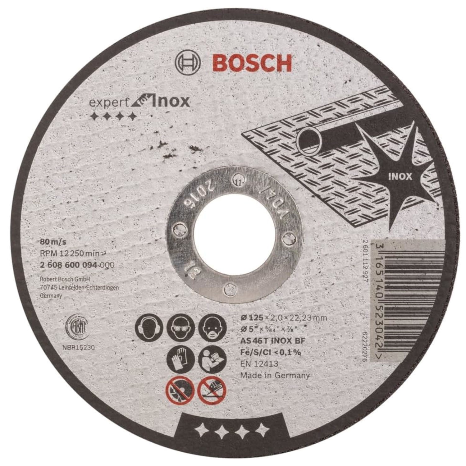 BOSCH 2608600094 Tarcza tnąca prosta 125mm Expert for Inox