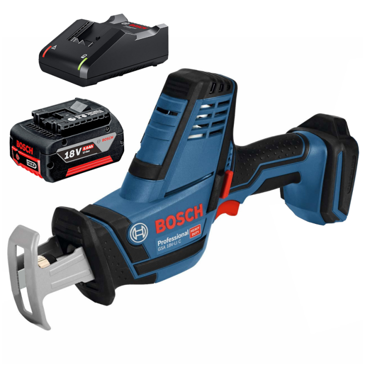 BOSCH GSA 18V-LI C Piła szablasta + aku 5Ah + ładowarka