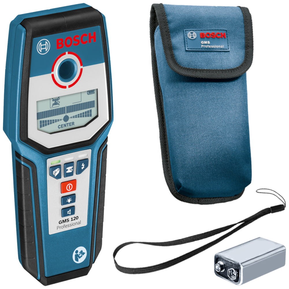 BOSCH GMS 120 Wykrywacz Detektor przewodów metali + etui