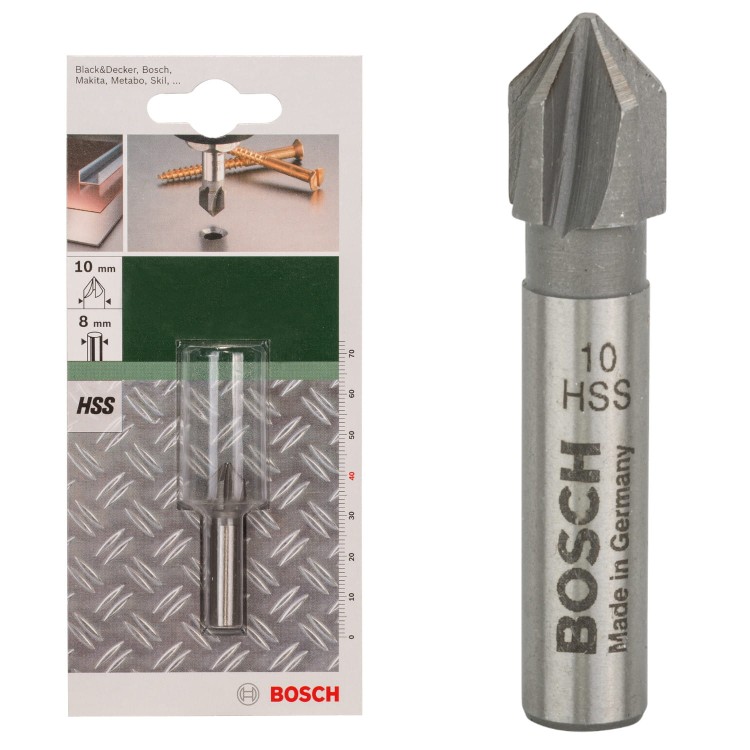 BOSCH 2609255117 Pogłębiacz stożkowy HSS 10MM, pięcioostrzowy