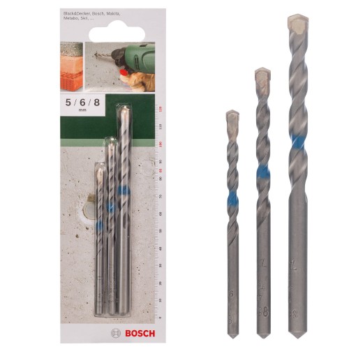 BOSCH 2609255416 3-częściowy zestaw wierteł do betonu