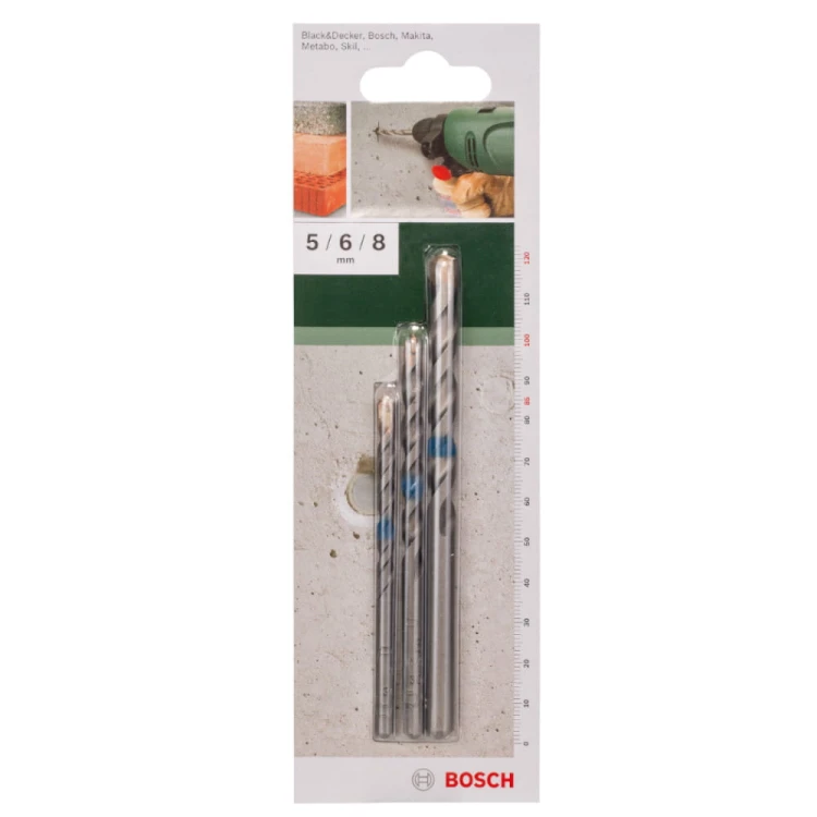 BOSCH 2609255416  Zestaw wierteł do betonu, 3 szt. - opakowanie