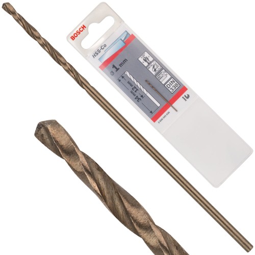 Wiertło kręte do metalu, stali HSS Cobalt 1mm Bosch