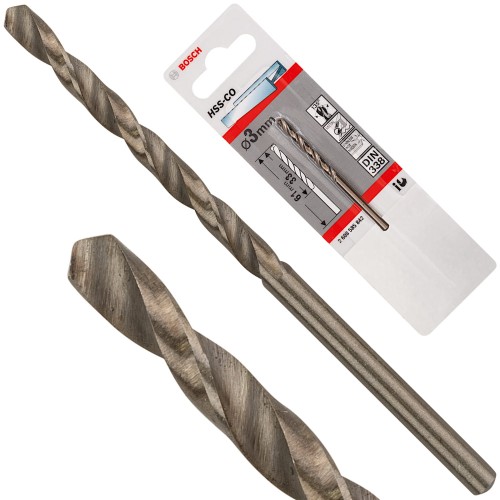 Wiertło kręte do metalu, stali HSS Cobalt 3mm Bosch