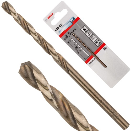 Wiertło kręte do metalu, stali HSS Cobalt 3,5mm Bosch