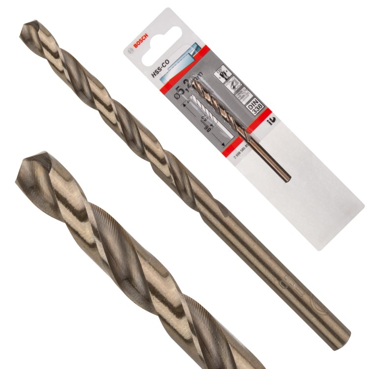 Wiertło spiralne do metalu 5,2x86mm HSS-Co kobalt DIN 338 Bosch 2608585853