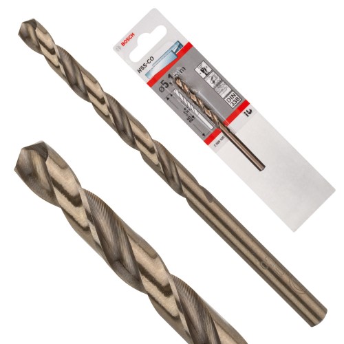 Wiertło spiralne do metalu 5,1x86mm HSS-Co kobalt DIN 338 Bosch 2608585852
