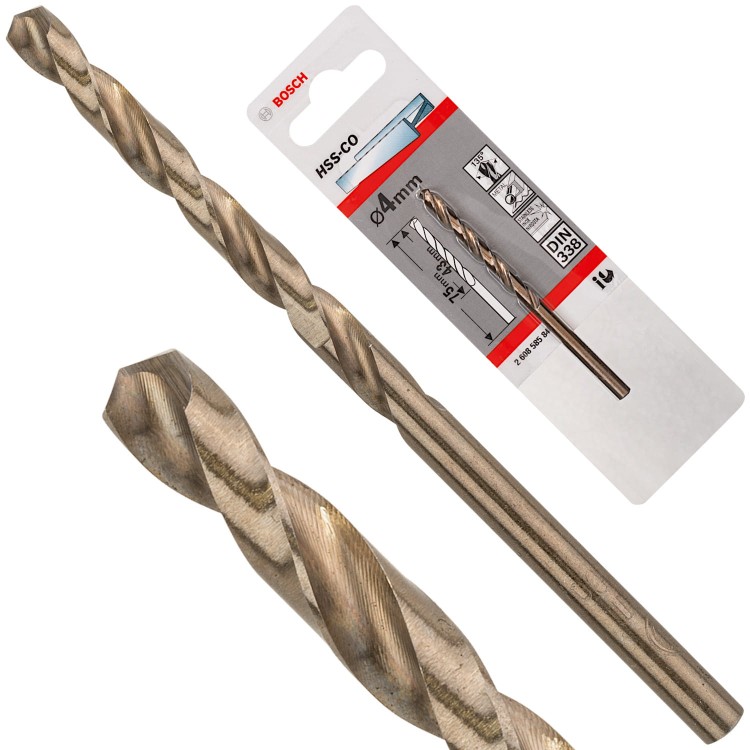 Wiertło kręte do metalu, stali HSS Cobalt 4mm Bosch