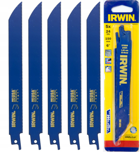 IRWIN 10504154 Brzeszczot do piły szablastej do metalu 150mm 24z/cal 5szt.