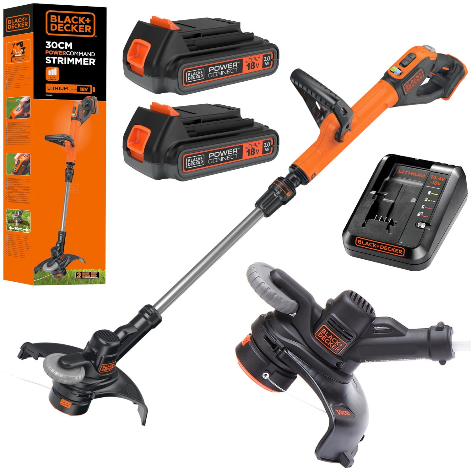 BLACK DECKER STC1840 Kosiarka żyłkowa 18V 30cm 2x 2.0Ah ładowarka