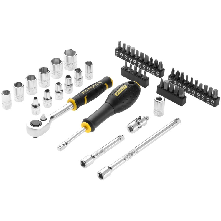 STANLEY FMMT98101-0 Zestaw mechaniczny nasadki grzechotka 1/4" 48el.