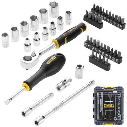 STANLEY FMMT98101-0 Zestaw mechaniczny nasadki grzechotka 1/4" 48el.PRO-STACK