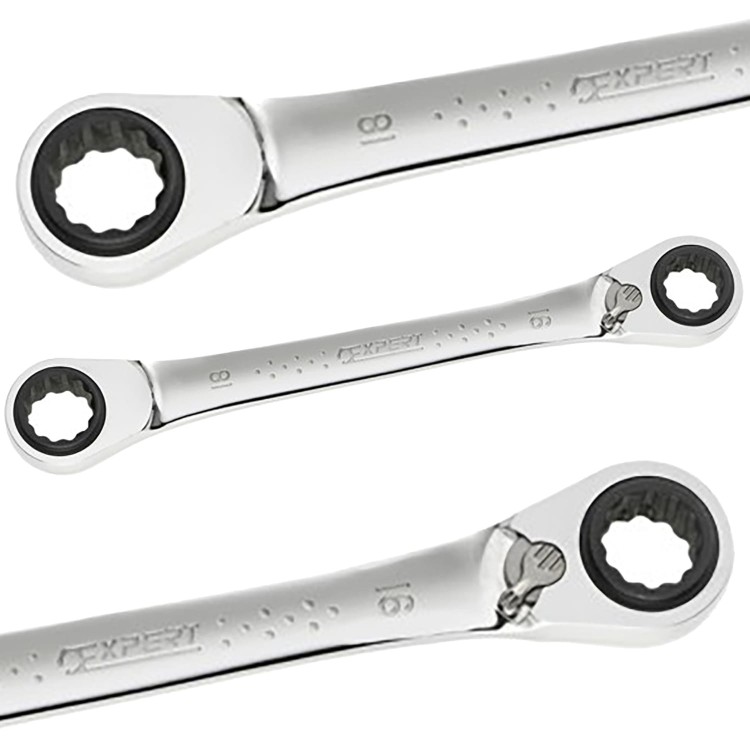 Klucz oczkowy z grzechotką 4w1 230mm Expert by Facom E110945