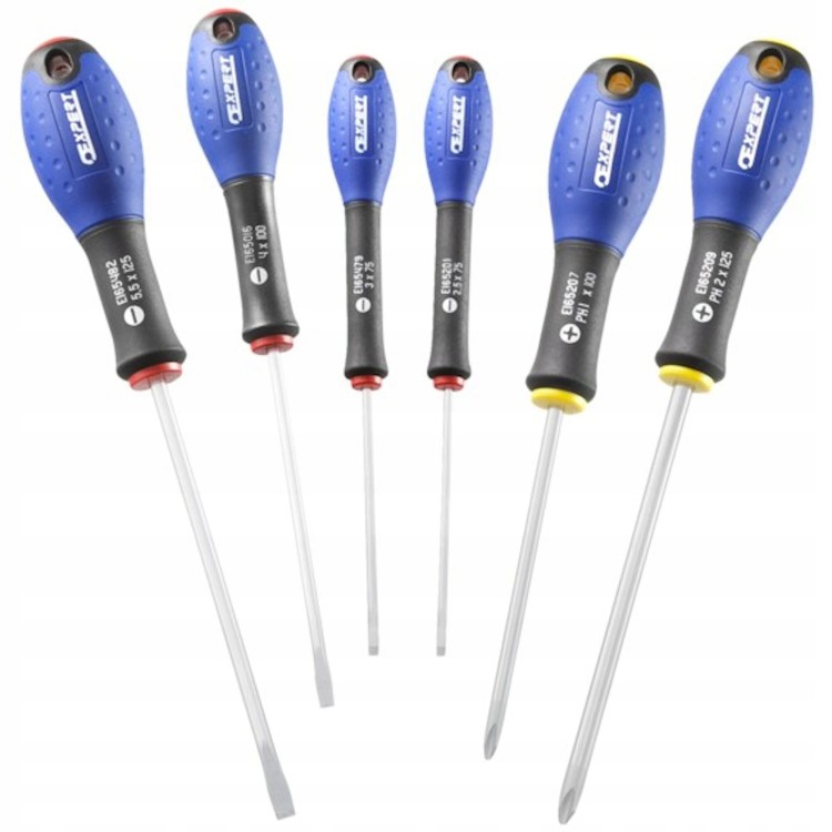 Zestaw wkrętaków do śrub z rowkiem i PHILLIPS Expert E160902 6szt.
