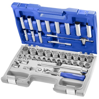 Zestaw nasadek i akcesoriów 1/2" 42el. w kasecie Expert by Facom E032908