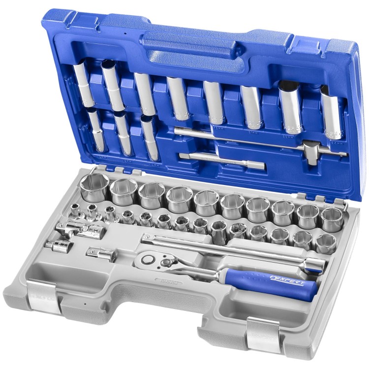 Zestaw nasadek i akcesoriów 1/2" 42el. w kasecie Expert by Facom E032908