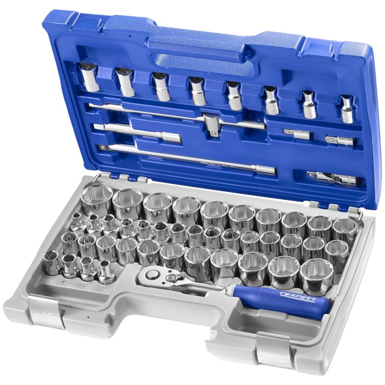 Zestaw nasadek i akcesoriów 1/2" 55el. w kasecie Expert by Facom E032909