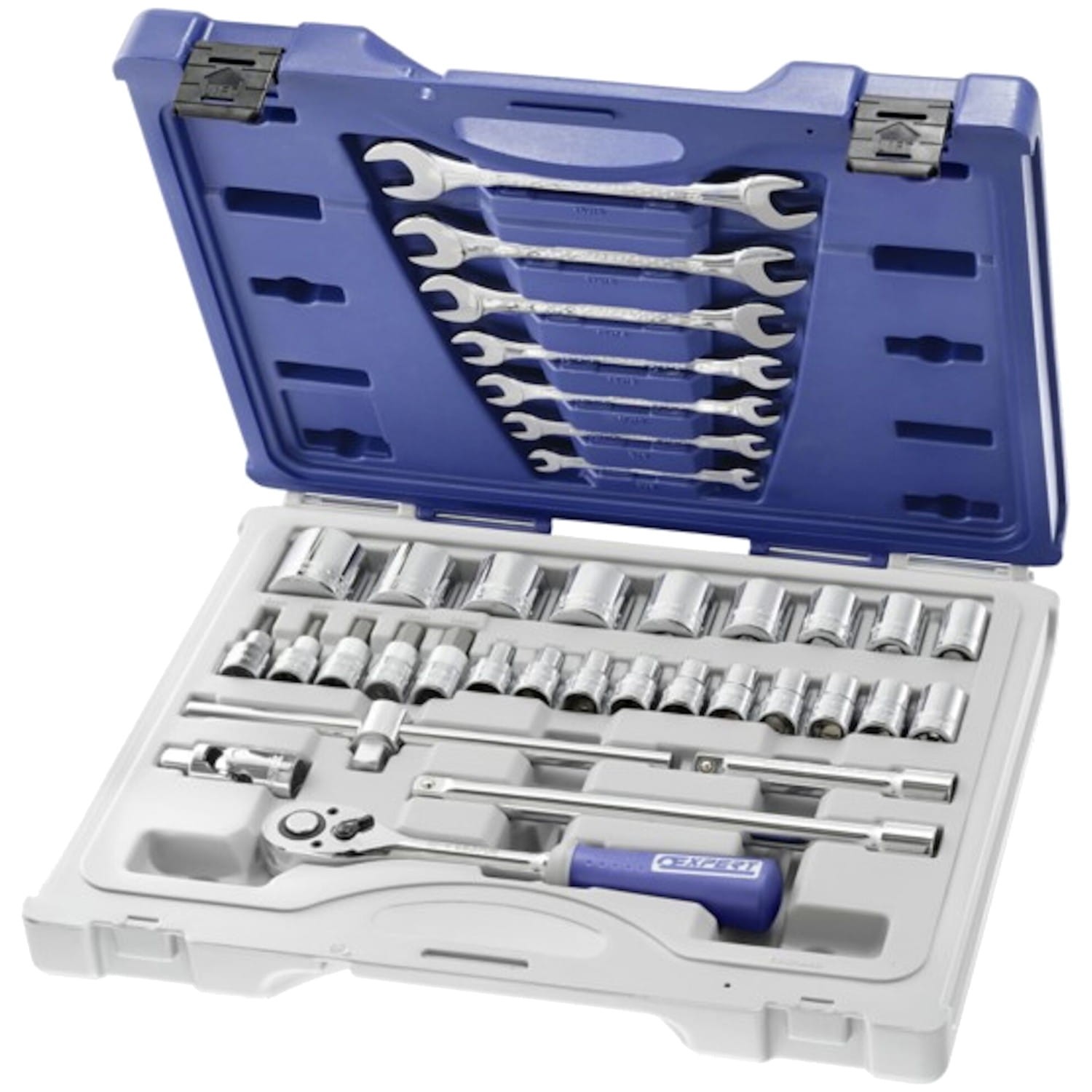 Zestaw nasadek 1/2" i kluczy płaskich 36el. Expert by Facom E032940