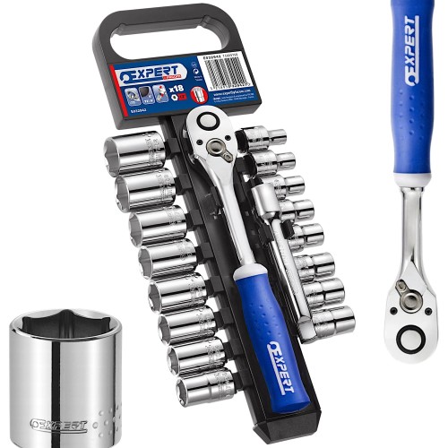 Zestaw nasadek 1/2" z grzechotka 18el. Expert by Facom E032942