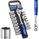 Zestaw nasadek 1/2" z grzechotka 18el. Expert by Facom E032942