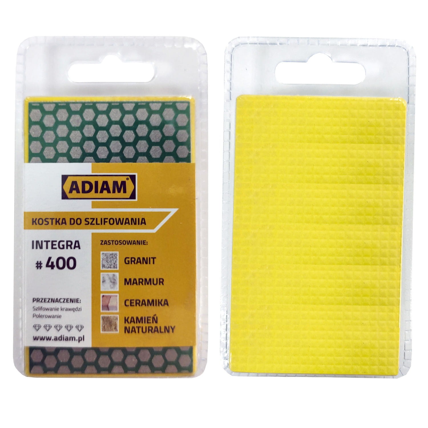 ADIAM Kostka szlifierska polerska diamentowa do ceramiki granitu G400