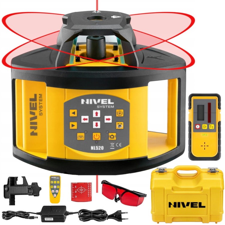 NIVEL SYSTEM NL520 Niwelator laserowy 500m IP54