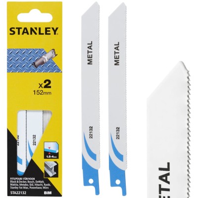 Brzeszczoty do pił szablastych BiM 152mm do metalu 2szt. Stanley STA22132