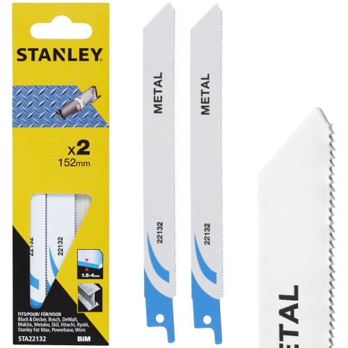 Brzeszczoty do pił szablastych BiM 152mm do metalu 2szt. Stanley STA22132
