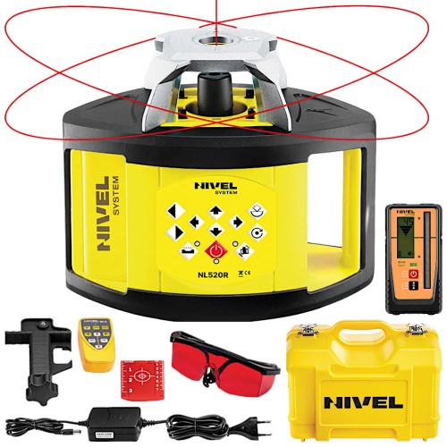 Laser obrotowy czerwony Nivel System NL520R + Czujnik RD700 Digital